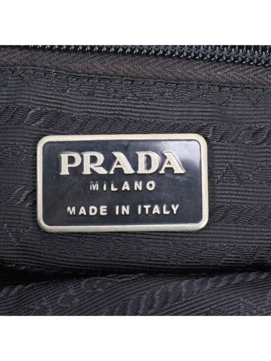 Prada White Tessuto Nylon Triangle Logo Leather Backpack Shoulder main image 9